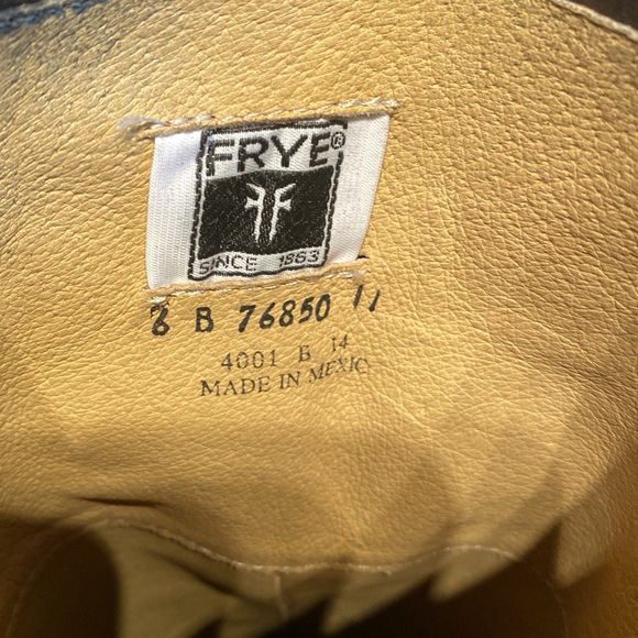 Frye Vintage Black Label Tall Phillip Harness Black Leather Boots - Picture 8 of 14